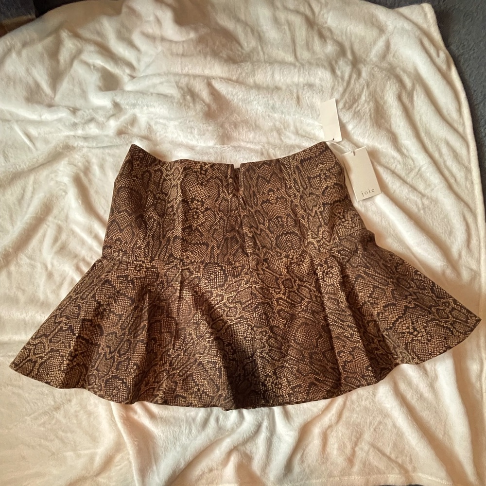 Joie Snake Skin Print Skirt Large New With Tags